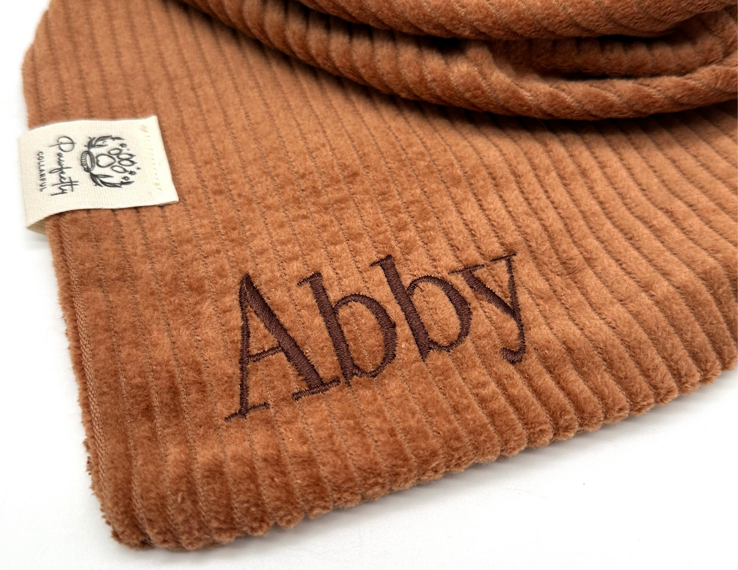 Cord-Hundehalstuch COGNAC