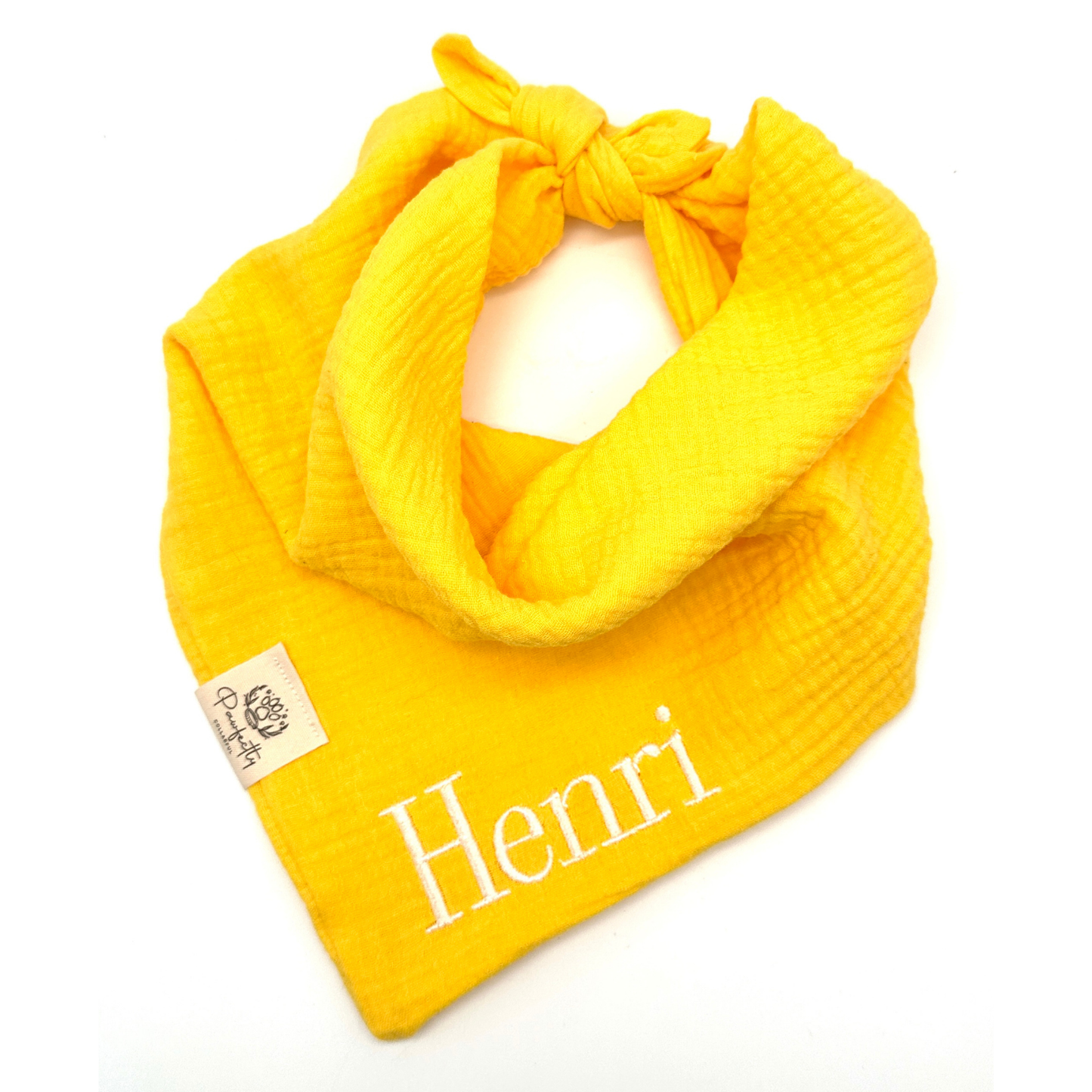 Musselin Hundehalstuch GELB