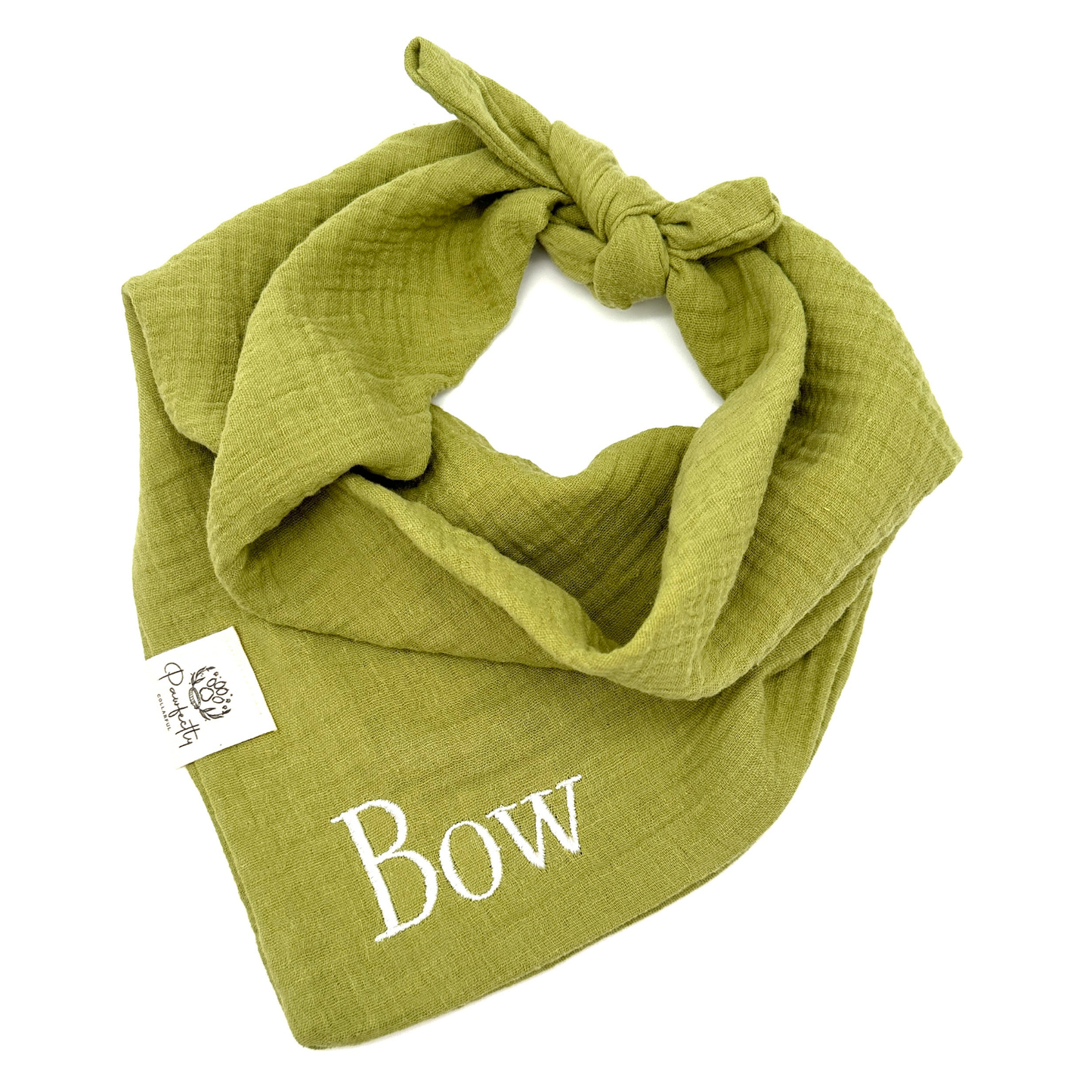 Musselin Hundehalstuch PISTAZIE