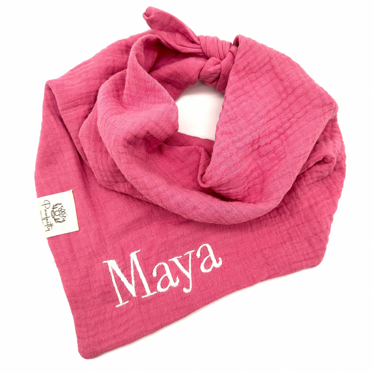 Musselin Hundehalstuch ROSA
