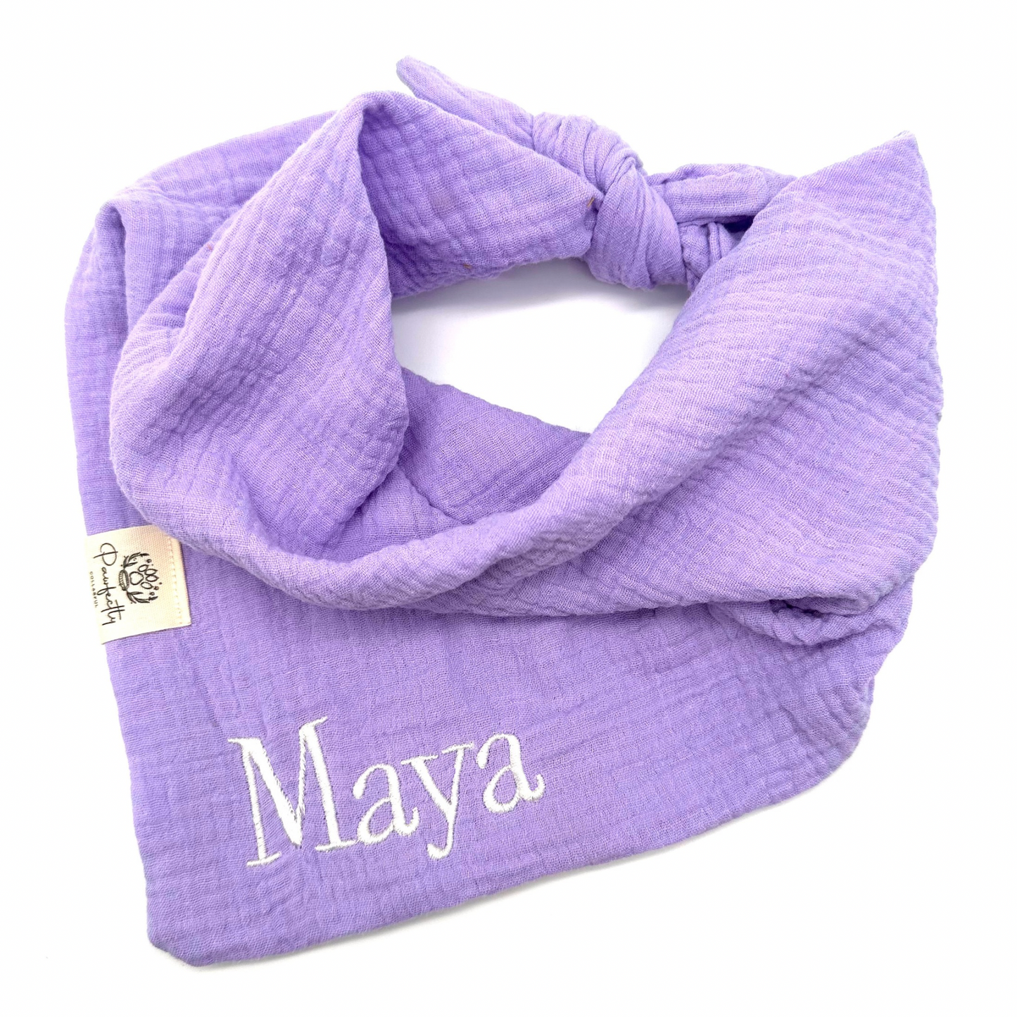 Musselin Hundehalstuch PASTELL LILA