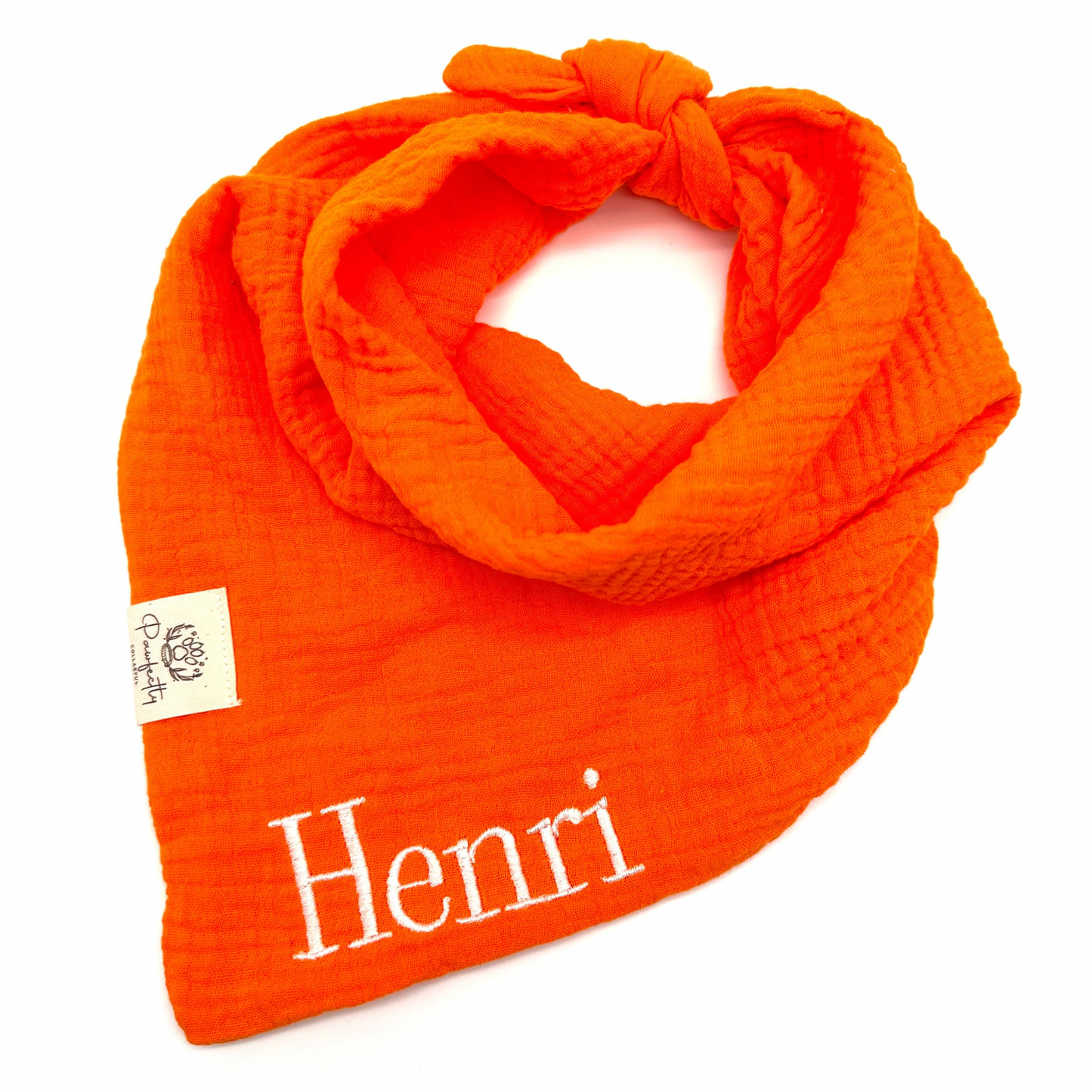 Musselin Hundehalstuch ORANGE