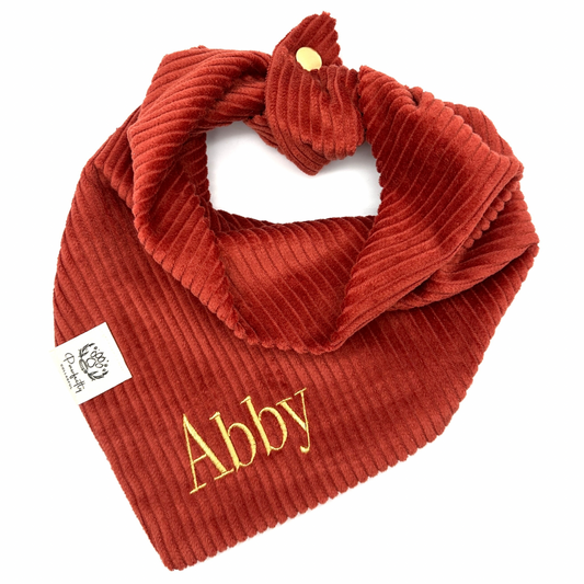 Cord-Hundehalstuch ROST
