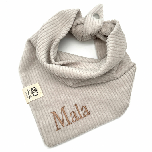 Cord-Hundehalstuch CREME