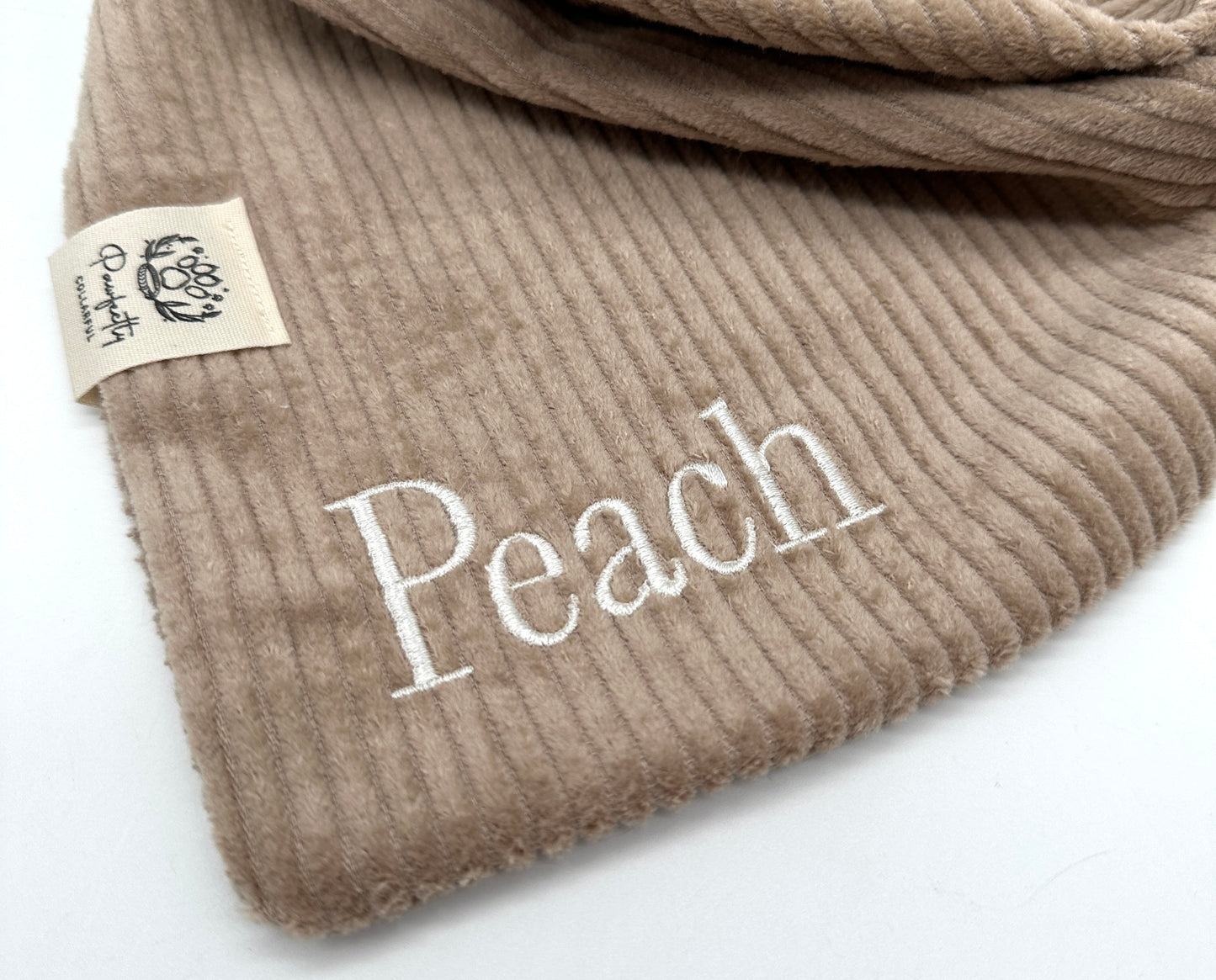 Cord-Hundehalstuch TAUPE
