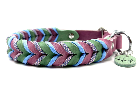 Fettleder Halsband "BUBBLEGUM"
