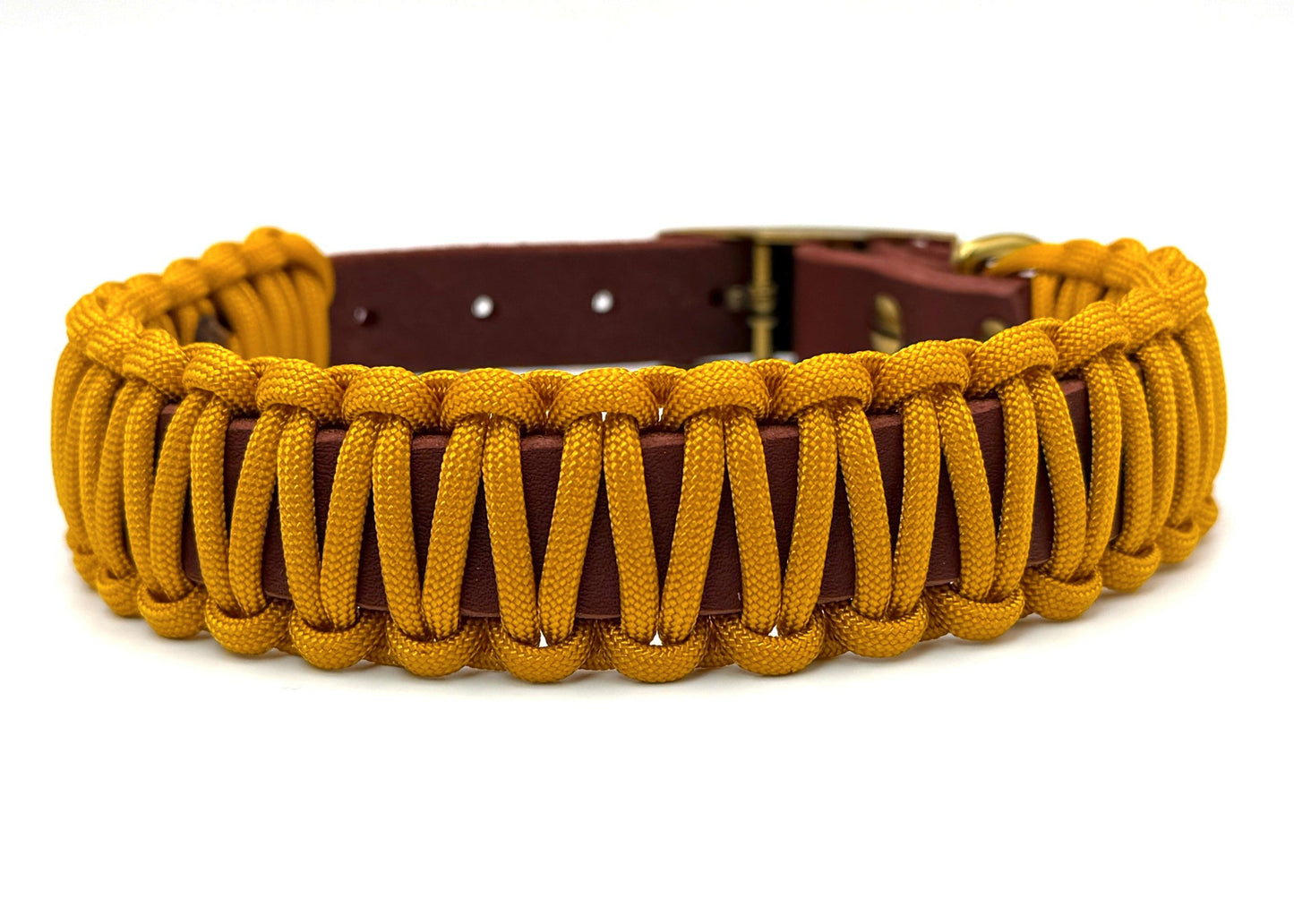 Fettleder Halsband Slim Line "PUMPKIN SPICE"
