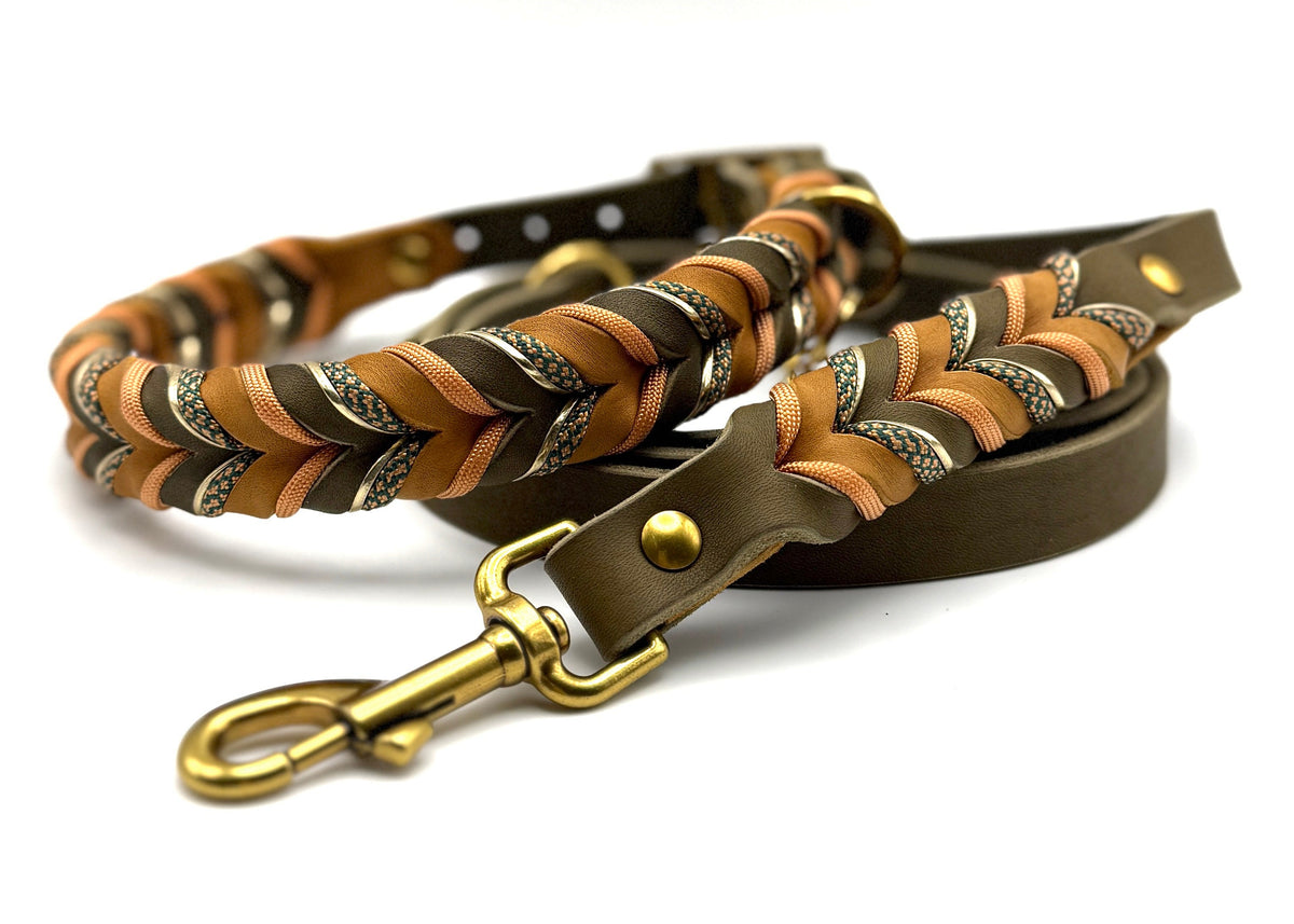 Fettleder Halsband "COPPER"