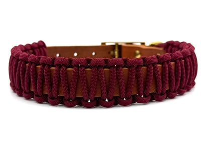Fettleder Halsband Slim Line "MAPLE SYRUP"