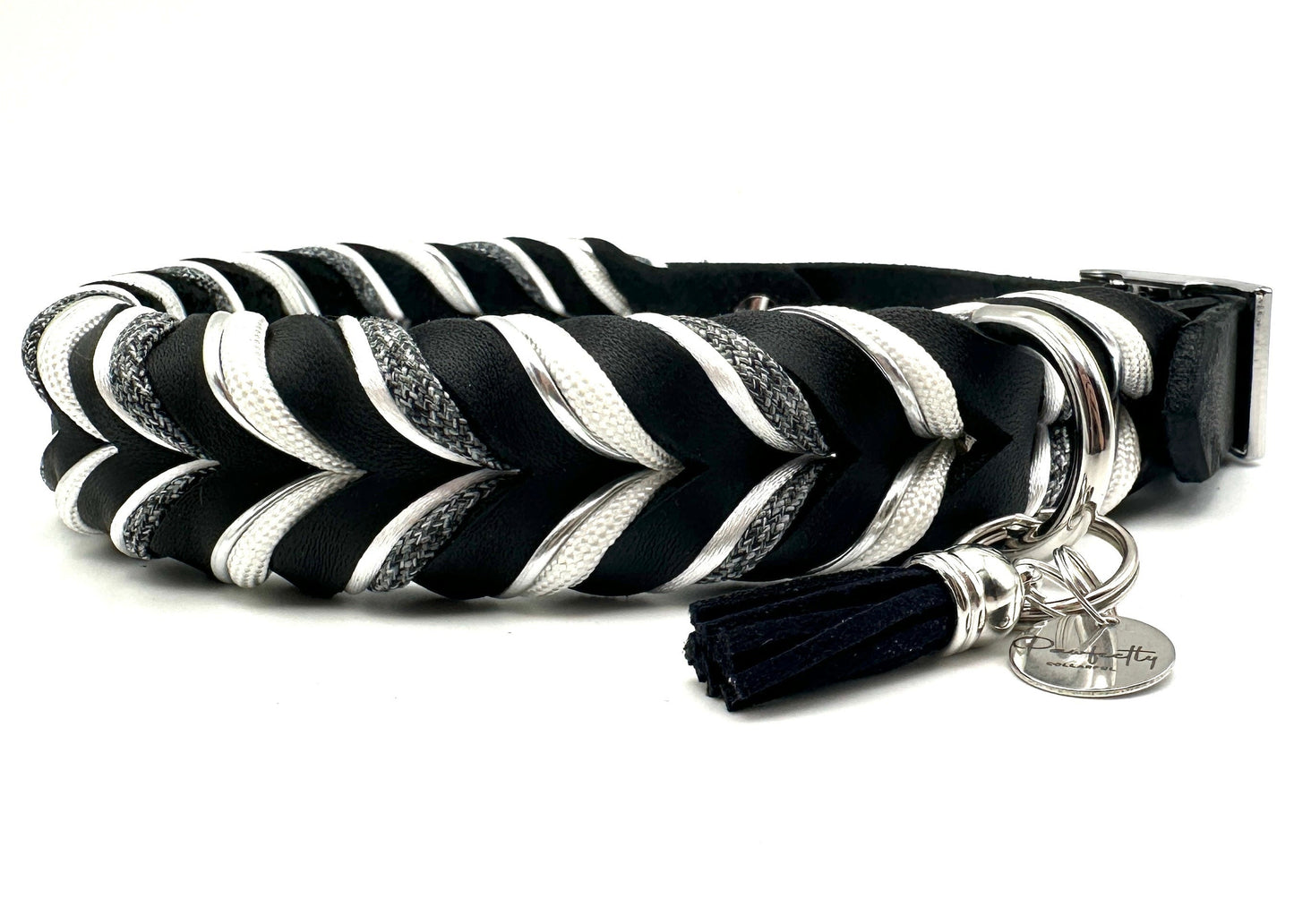 Fettleder Halsband "NOIR"