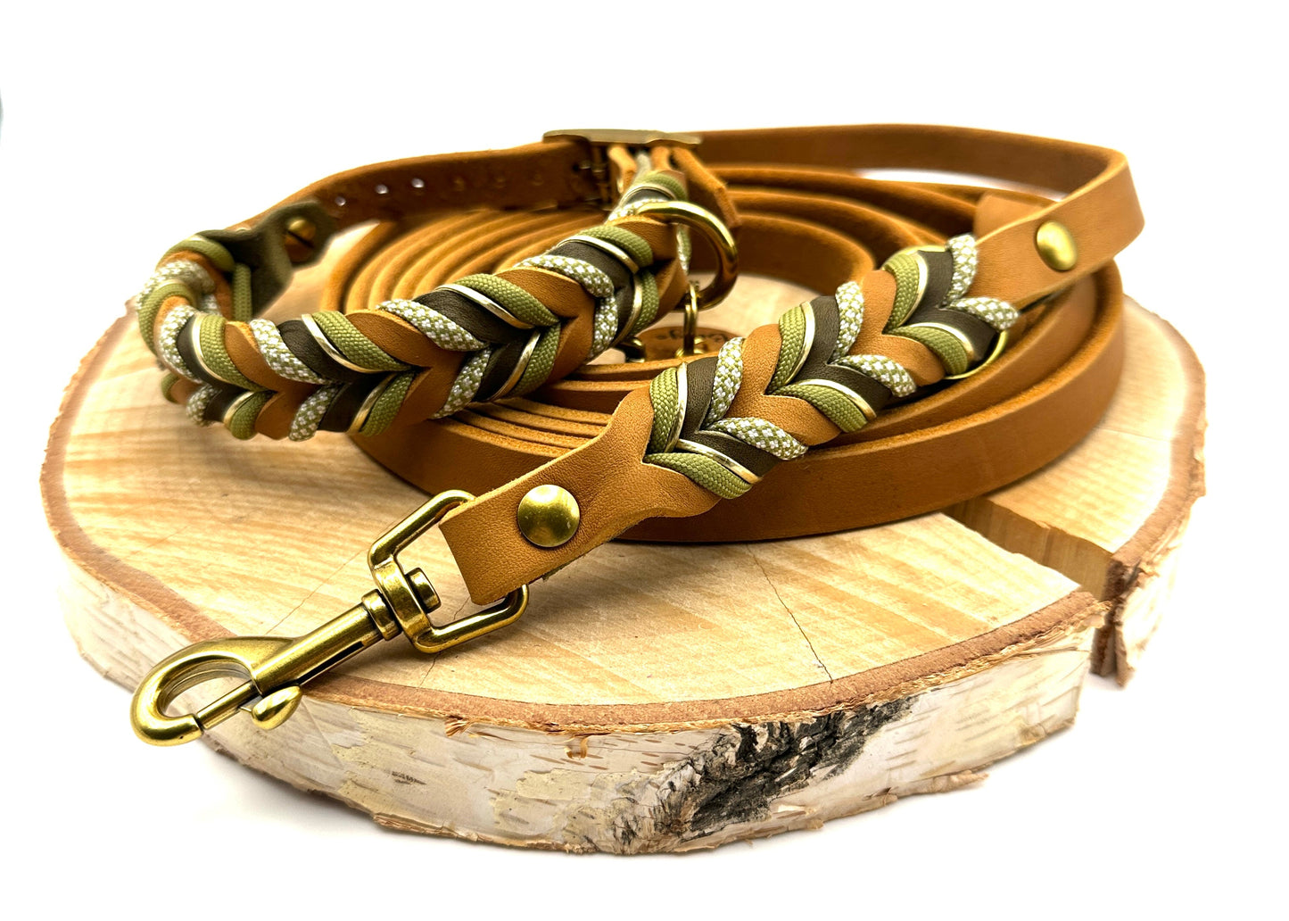 Fettleder Halsband "WOODY"