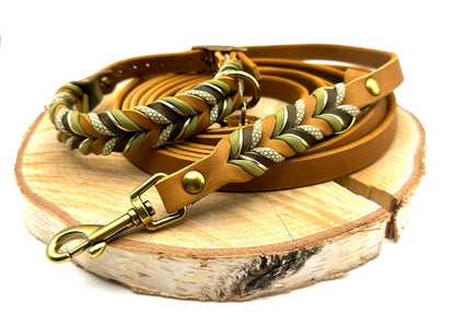 Fettleder Halsband "WOODY"