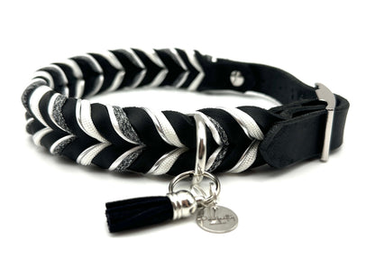 Fettleder Halsband "NOIR"