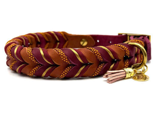 Fettleder Halsband "MAPLE SYRUP"