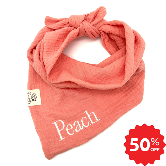 Musselin Hundehalstuch APRICOT