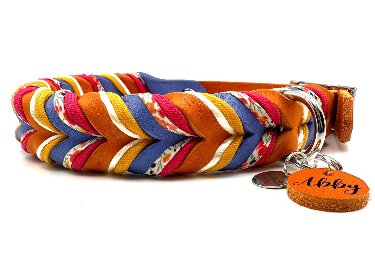 Fettleder Halsband "BOUQUET"