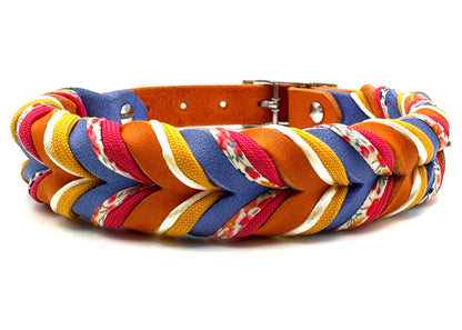 Fettleder Halsband "BOUQUET"