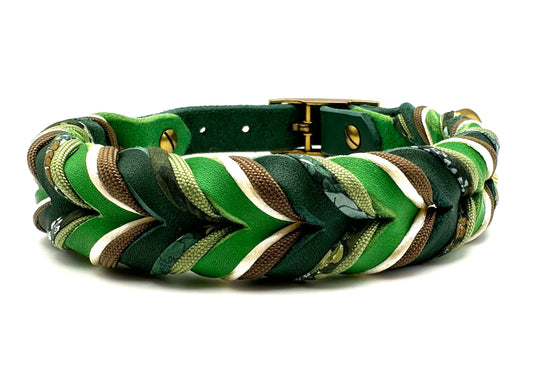 Fettleder Halsband "CLOVER"