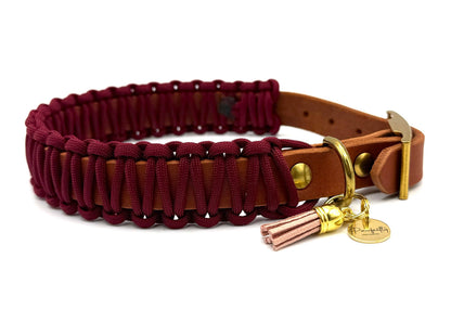 Fettleder Halsband Slim Line "MAPLE SYRUP"