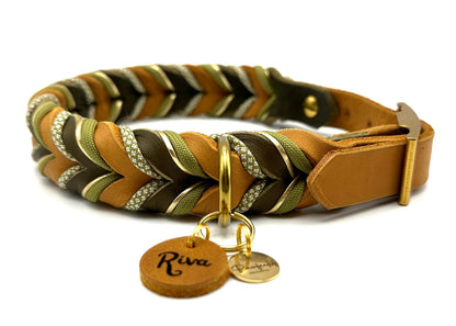 Fettleder Halsband "WOODY"