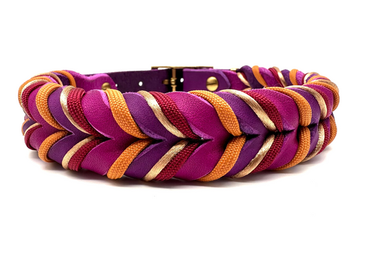 Fettleder Halsband "RETRO QUEEN"