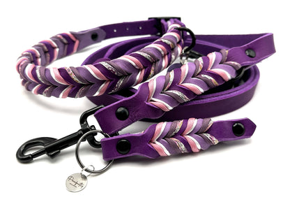 Fettleder Halsband "VIOLET"