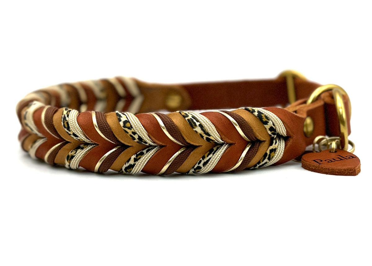 Fettleder Halsband "SAFARI"
