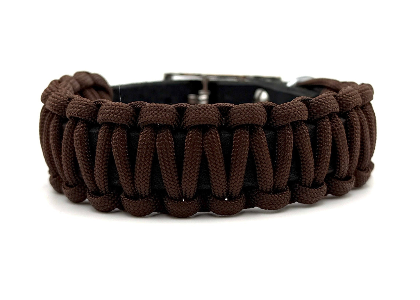 Fettleder Halsband Slim Line "BLACK COFFEE"