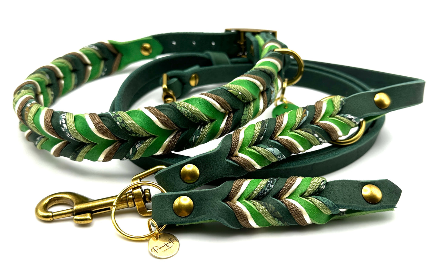 Fettleder Halsband "CLOVER"