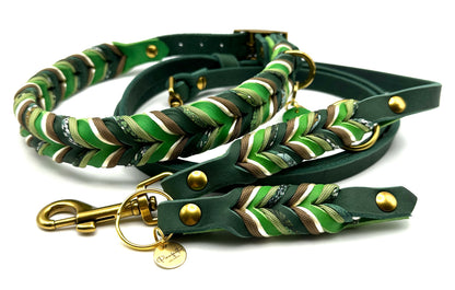 Fettleder Halsband "CLOVER"