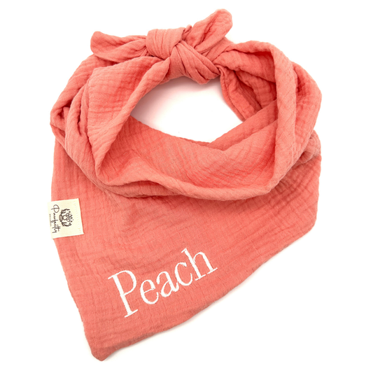 Musselin Hundehalstuch APRICOT