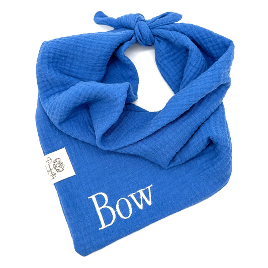 Musselin Hundehalstuch BLAU