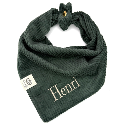 Cord-Hundehalstuch GRÜN