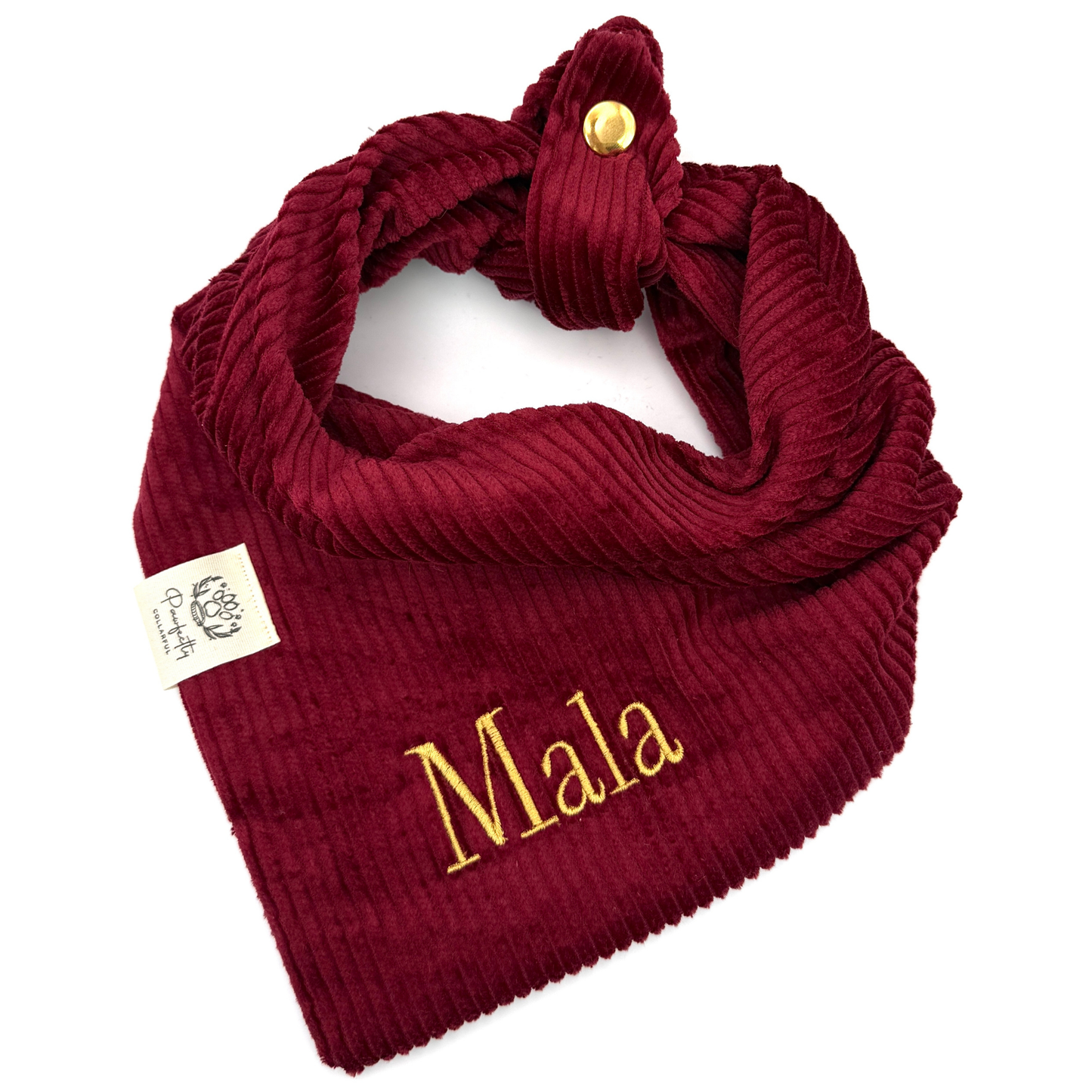 Cord-Hundehalstuch BORDEAUX