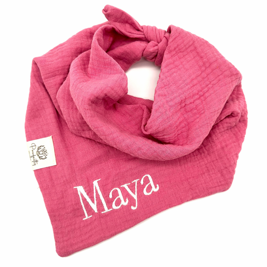 Musselin Hundehalstuch ROSA