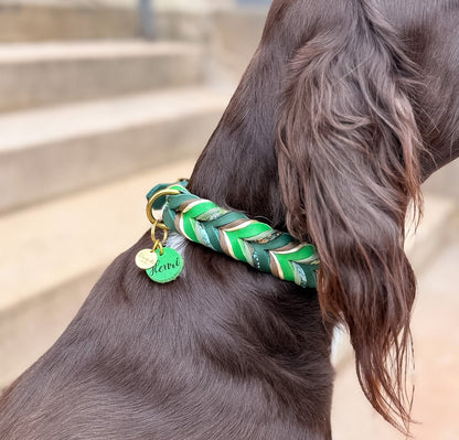 Fettleder Halsband "CLOVER"