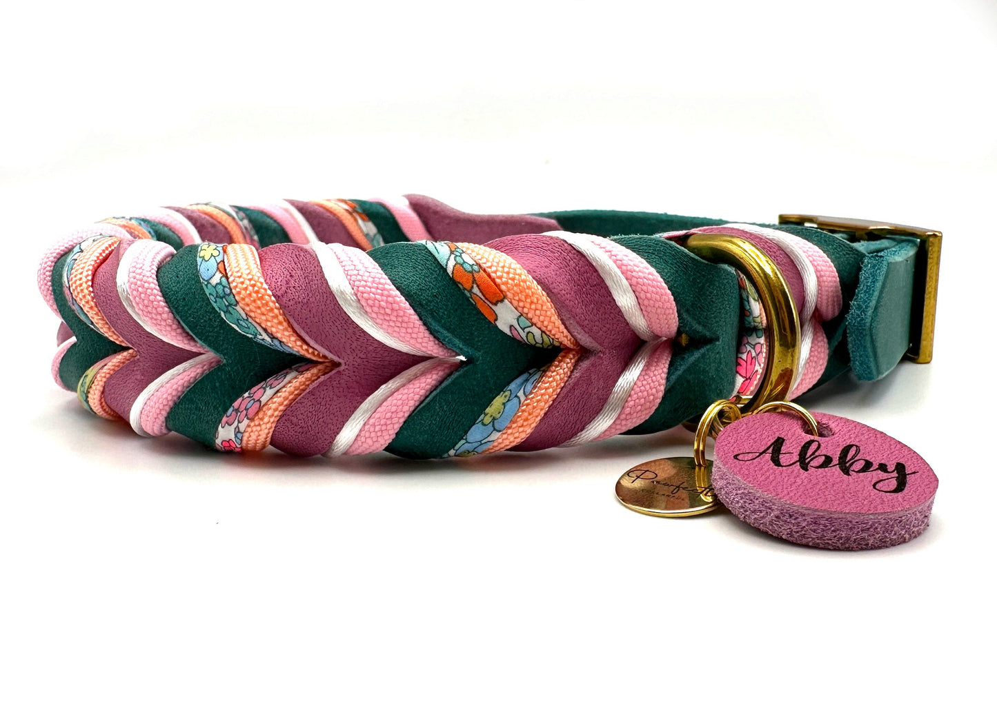 Fettleder Halsband "LOTUS"