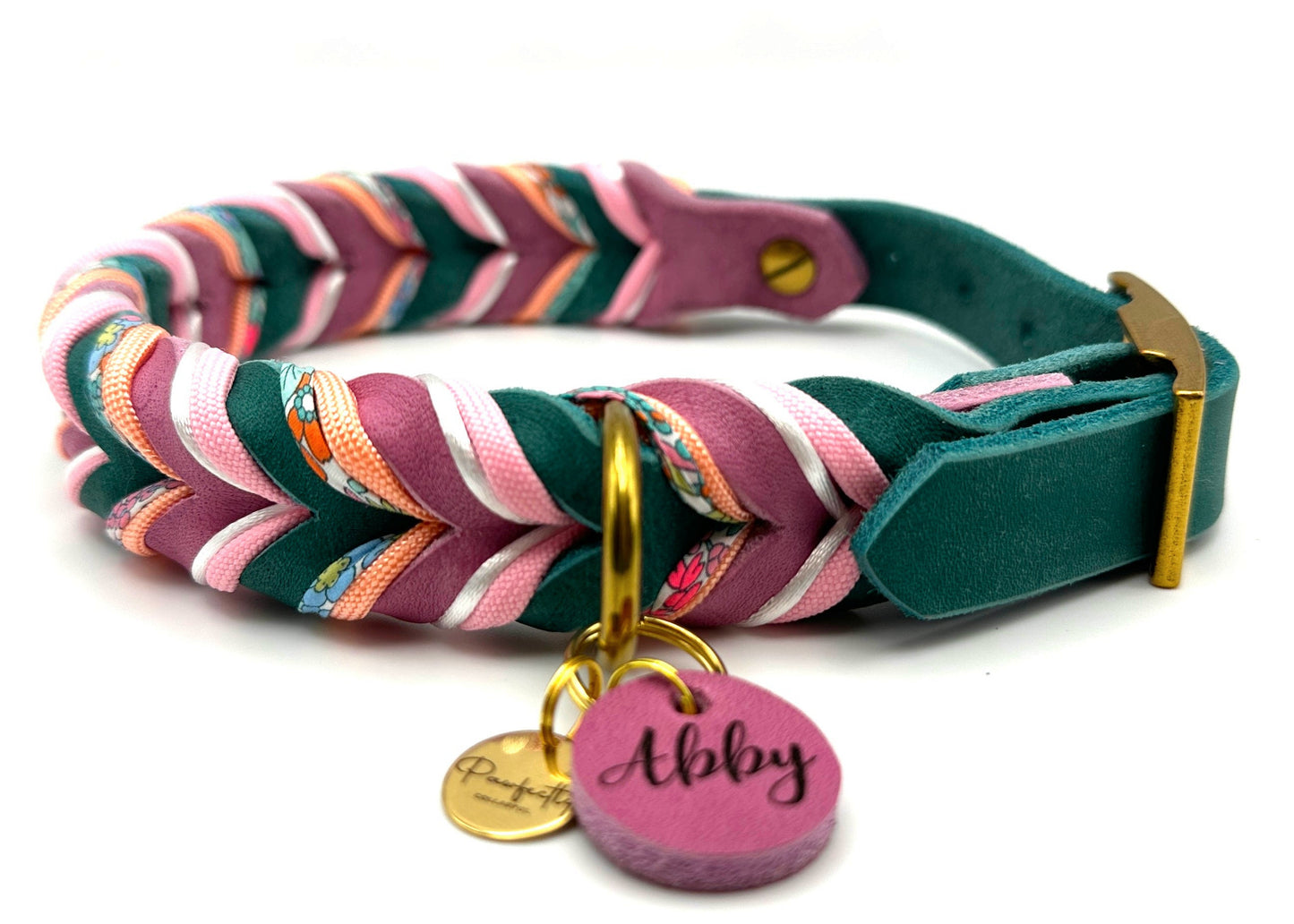 Fettleder Halsband "LOTUS"