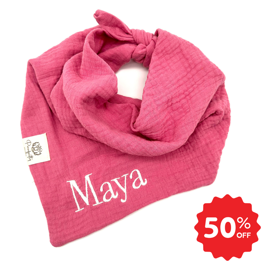 Musselin Hundehalstuch ROSA