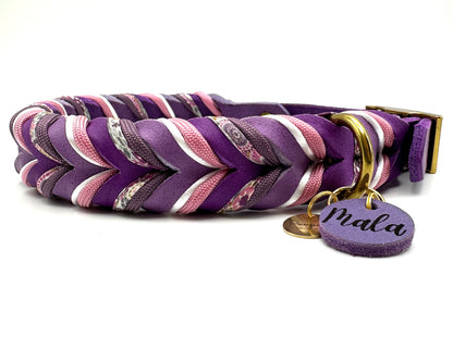 Fettleder Halsband "VIOLET"
