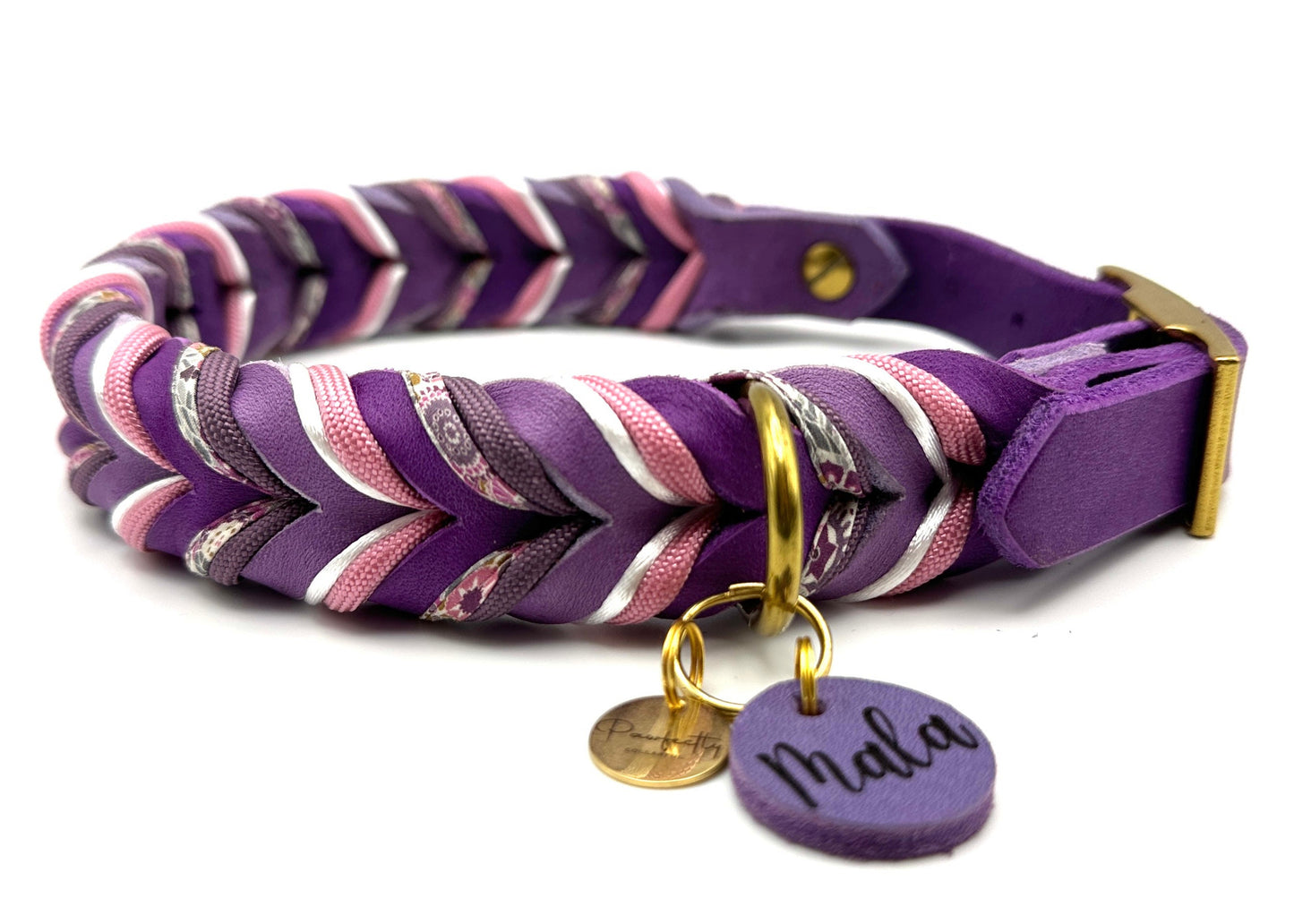 Fettleder Halsband "VIOLET"