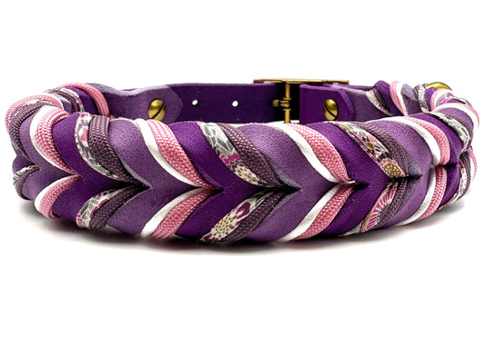 Fettleder Halsband "VIOLET"